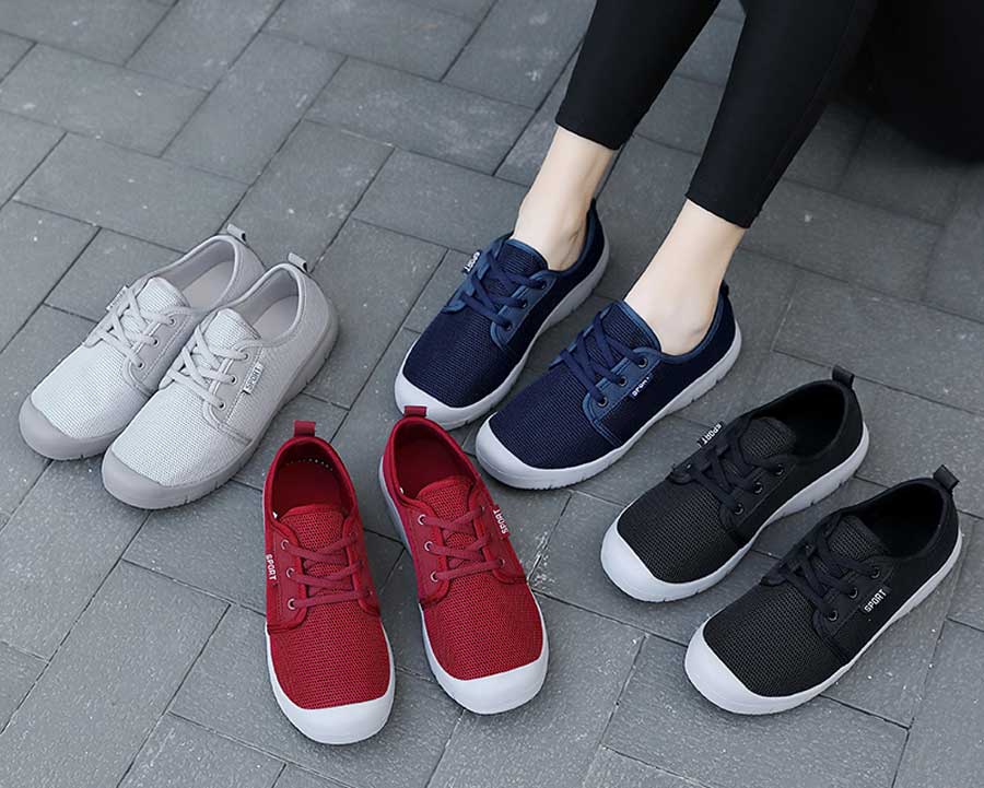 Women's sport tag casual lace shoe sneakers