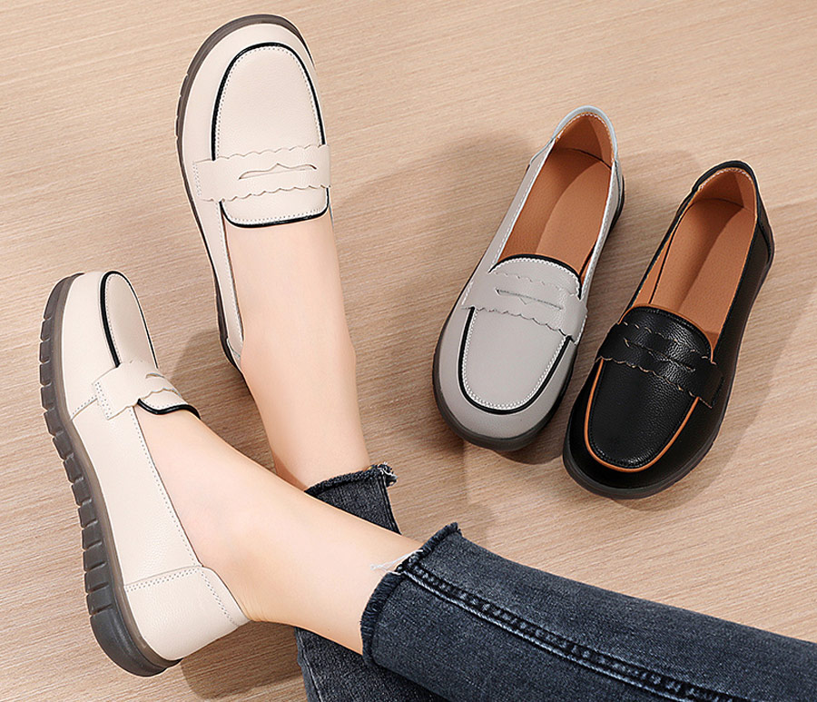 Women's retro accents penny slip on shoe loafers